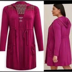 ✨ Torrid Super Soft Hooded Anorak Cardigan – Size 2 ✨